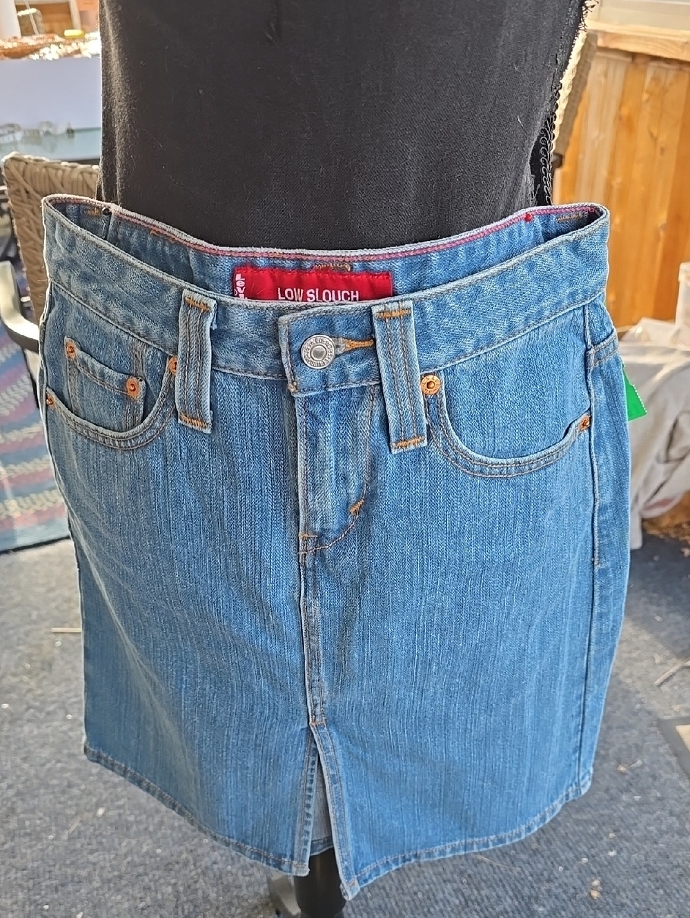 Levi's Denim Low Slouch Mini Skirt with Red Tag